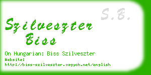 szilveszter biss business card